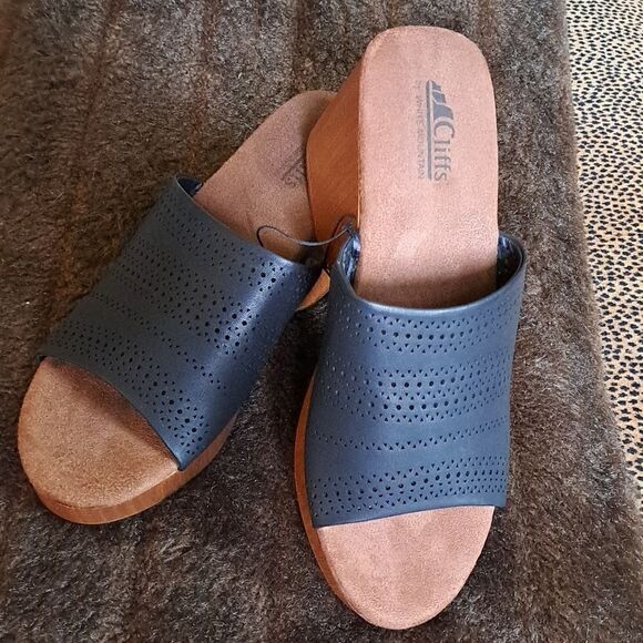 Cliffs by White Mountain NWOB Women’s Clogs Zaylee Black Platform Shoe Size 11 - Picture 1 of 13